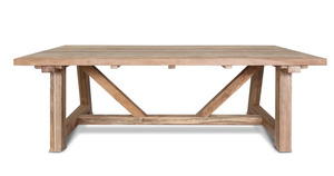 Mesa de Comedor Moderna de Lujo en Madera de Teca Reciclada para Hogar, Apartamento, Hotel o Villa, Muebles para Comedor Exterior - Product Image 3