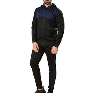 Conjunto deportivo de poliéster de secado rápido con cremallera y corte ajustado para hombre, para gimnasio, entrenamiento y rendimiento deportivo, con chaqueta. - Product Image 2