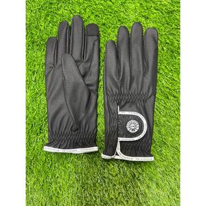 Guantes de equitación Sarino personalizados de cuero sintético con pantalla táctil, puño con ribete de marca en el dedo índice, unisex, para verano - Product Image 1