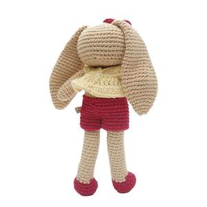 Valerie - Peluche lapin en laine crochetée à la main - Jouet doux pour filles - 15-30 cm - Collection limitée - Qualité d'exportation Indonésie - Cadeau pour enfants - Product Image 2
