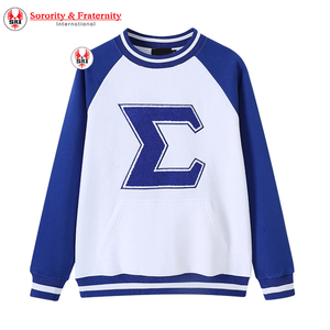 เสื้อสเวตเชิ้ตผู้ชายฤดูหนาวปี 1914 ปักโลโก้ตามสั่ง ผ้าฝ้าย 100% ปักลายเชนีลสีน้ำเงิน ปักลายสีขาวน้ำเงิน สำหรับองค์กรมืออาชีพกรีก - Product Image 3