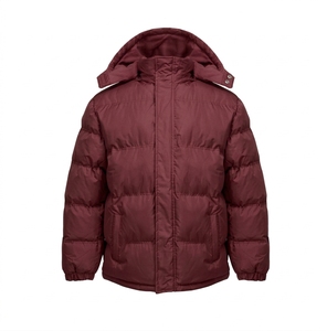 Chaqueta de invierno para hombre, informal, gruesa, cálida, tipo burbuja, a prueba de viento, con cierre de cremallera, térmica, con bolsillos y logotipo personalizado. - Product Image 5