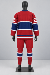 Conjunto de Camiseta y Pantalones Cortos de Hockey sobre Hielo Personalizados, 100% Poliéster, Uniforme de Hockey para Equipos, Fabricante de Ropa Deportiva al por Mayor OEM - Product Image 6