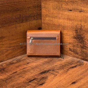 Nuevo estilo Venta caliente Real hecho a mano Crunch cuero pequeña cartera elegante Casual cuero de grano completo elegante lindo embrague para mujer - Product Image 5