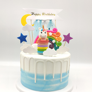 Paquete de 5 Adornos Personalizados para Pastel con Forma de Nube, Decoración para Cupcakes, Postres, Pasteles de Cumpleaños, Accesorios para Hornear - Product Image 3