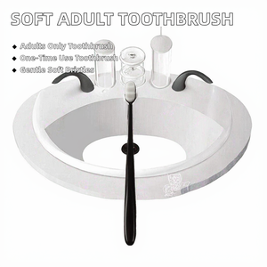 Sb Tech Adult <b>Toothbrush</b> Set with Silicone Brush <b>Heads</b> Soft Bristles Plastic Handle Ergonomic Design for Home & Commercial Use - Product Image 4