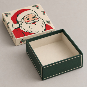 <b>Christmas</b> Paper Gift <b>Box</b> Santa Print Corrugated Mailer Packaging Holiday Shipping <b>Box</b> for Retail - Product Image 2