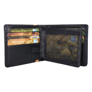 Cartera de Cuero Personalizada de un Solo Color para Hombre, Cartera Portátil con Tarjetero - Product Image 2