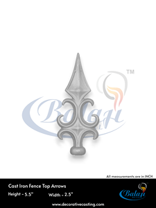 Embout de clôture en fer forgé robuste, thermolaqué, anti-rouille, traité thermiquement, Balaji Metals BM-427, facilement assemblable, 8 pouces - Product Image 3