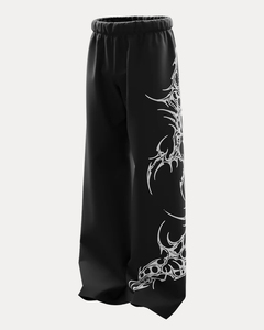 Pantalones Anchos de Alta Calidad para Mujer, Estilo Jogger, Personalizables, Elásticos, Oversize, con Plumas - Product Image 3