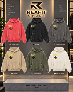 Sweat-shirt à capuche délavé rose corail pour homme, avec emblème graphique, effet vieilli, coupe oversize, style streetwear, personnalisable OEM, vente en gros, haut décontracté - Product Image 4