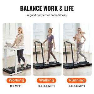 Tapis Roulant Pieghevole da 2.5HP per Casa e Ufficio, Capacità 265 Libbre, Macchina da Corsa con Test Frequenza Cardiaca DC, Senza Spina di Alimentazione - Product Image 6