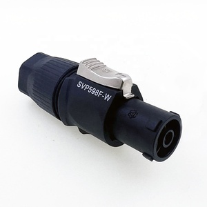 Connecteurs SREXACT SVP598F-W-BK Powercon True1 femelles étanches IP65 16A, coque noire PA66, broches argentées, AC250V haute performance - Product Image 3