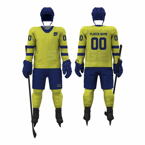 Camisetas de Hockey sobre Hielo Personalizadas de Alta Calidad, Manga Corta, Secado Rápido, Impresión con Nombre del Equipo, Servicio OEM, Ropa Deportiva, Gran Venta - Product Image 1