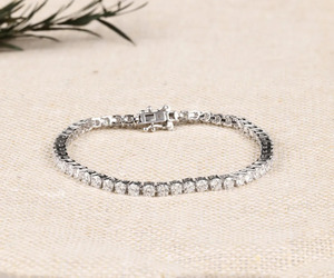 14K White Gold Tennis <b>Bracelet</b> Lab Grown Diamond Stackable <b>Infinity</b> Tennis <b>Bracelet</b> Gold-925 Silver Tennis <b>Bracelet</b> for Unisex - Product Image 4