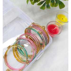 Viral 2026 Trendy High Quality <b>Glass</b> Kashmiri Jhumki Shining Ghungroo <b>Bangles</b> Wedding Party Wear Ecofriendly Multi Colors - Product Image 6