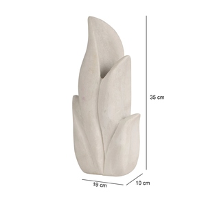 Escultura de Pared de Follaje Tallada a Mano en Piedra, Decoración Minimalista de Arte Vegetal para Sala de Estar - Product Image 5