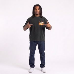 Cotton Black Men's Short Sleeve T-<b>Shirt</b> Custom Name With <b>Flame</b> Logo Print O-Neck Regular Fit Casual Jersey Cotton Tee - Product Image 5
