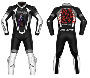 Traje de Carreras Profesional Hecho a Medida en Cuero Vacuno/Canguro con Protección de Nivel 2 - Product Image 1
