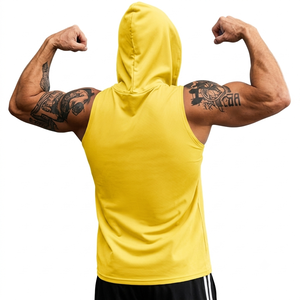 Sudadera sin Mangas para Hombre, de Algodón y Felpa, para Entrenamiento, Ropa Deportiva, Marca Privada, Fabricante de Ropa Deportiva OEM ODM, Sudaderas sin Mangas - Product Image 5