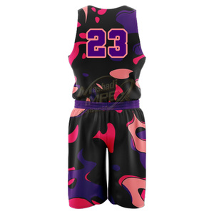 Diseña Tu Propio Uniforme de Baloncesto Profesional Personalizado, Conjunto de Camiseta sin Mangas con Cuello en V, 100% Poliéster, la Mejor Calidad - Product Image 3