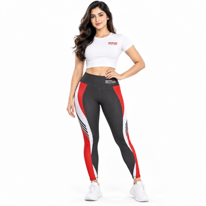 Fitness <b>Leggings</b> for Gym & Yoga Workouts Sublimation <b>Printed</b> Design for Adults Stretchable Breathable Knitted Mid Waist - Product Image 1