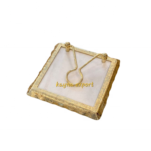 Tazón para servir de hoja de metal chapado en oro decorativo elegante con esmalte brillante acabado artesanía tazón para servir de metal diseño de hoja de oro - Product Image 5