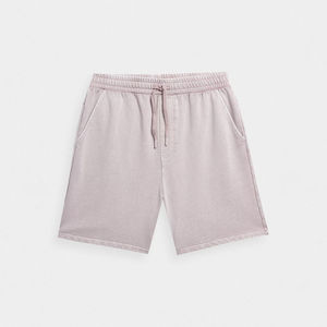 Shorts Bermuda en Coton Gris pour Homme, Taille Mi-Haute, Cordon Élastique, Couleur Unie, Respirant, Décontracté - Product Image 4