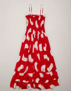 Robe maxi en fausse fourrure au look éblouissant avec un magnifique imprimé floral, idéale pour les soirées d'été, design élégant, confortable et respirante - Product Image 4