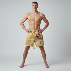 Short de sport décontracté respirant de style urbain, personnalisé avec logo du fabricant, en tissu épais de haute qualité, avec poche de 5 pouces pour la course à pied - Product Image 6