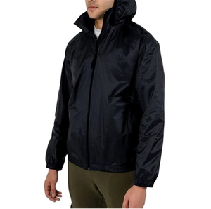 Veste coupe-vent réversible pour homme, 100 % polyester, grande taille, avec capuche, logo personnalisé, écologique, respirante, unie, avec fermeture éclair - Product Image 4