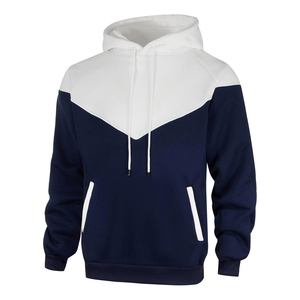 Sweat-shirt à capuche pour homme, color-block, manches raglan, coupe classique, décontracté, pour l'automne, avec poches, en tissu French Terry - Product Image 5