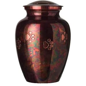 Urnas Funerarias para Mascotas Paws Legacy, para Cenizas de Perros y Gatos, Modelo Raku Horizontal de Latón Grande, en Oferta - Product Image 3