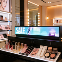 Écran LED rotatif personnalisé pour salon de beauté, barre lumineuse en tissu SEG, écran LCD extensible, affichage vidéo en bande, haute luminosité, écologique