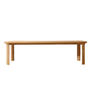 Mesa de Comedor Moderna para Exteriores, Estilo Costero, Duradera, de Madera de Teca Sólida, Rectangular, con Tablero de Listones y Esquinas Redondeadas, para Jardín o Patio - Product Image 1