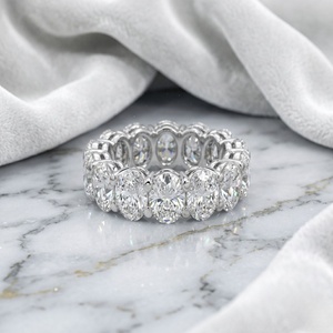 2.30CTW Oval Cut Prong Set Eternity <b>Ring</b> fine <b>rings</b> fashion <b>rings</b> lab grown diamond <b>ring</b> <b>rings</b> <b>for</b> women diamond <b>rings</b> <b>men</b> <b>ring</b> - Product Image 1