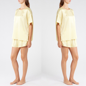 Customized Sublimation 100% SIlk Woman Silk Suit Pajama Ladies Pajamas Set Soft Sleep Wear <b>Pants</b> Women Fashion Pajama - Product Image 5