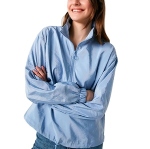 Chaqueta Profesional de Moda con Capucha y Cremallera Completa, Cortavientos, de Lona, Colores Personalizados/Al por Mayor, Informal, para Gimnasio, Fitness, Poliéster - Product Image 5