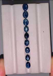 พลอยไพลินสีน้ำเงินธรรมชาติทรงรีแบบคาโบชอง สีน้ำเงินเข้ม พลอยหลวมสำหรับทำเครื่องประดับ คุณภาพสูง - Product Image 6