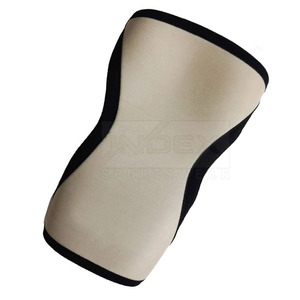 Soporte de Rodilla Unisex Beige con Ribete Negro, Diseño Transpirable de Fácil Colocación para Protección Deportiva y Fitness - Product Image 3