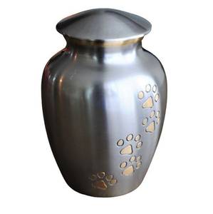 Wholesale Modern Silver Cute Paws Pet Cremation <b>Urn</b> Brass Dog <b>Cat</b> Ashes Factory Direct Bulk Supplier Exporter Manufacturer - Product Image 2
