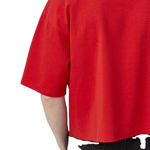 Custom Logo Streetwear Box Cut Tee T Shirt Heavyweight <b>Cropped</b> <b>Top</b> T Shirt Graphic Cotton Oversized Boxy Fit T-Shirt <b>Men</b> - Product Image 4