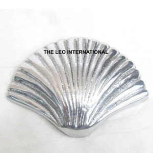ที่ใส่กระดาษอะลูมิเนียมสีเงินรูปเปลือกหอย ของตกแต่งโต๊ะสำนักงาน ของขวัญ ของตกแต่งงานอีเว้นท์สุดหรู จำหน่ายจำนวนมาก - Product Image 1