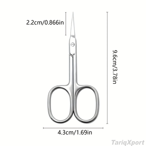 Ciseaux à cuticules professionnels en acier inoxydable, ciseaux de beauté, coupe-cuticules, outil de manucure, lame droite pour droitiers - Product Image 3