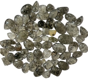 Piedra preciosa de cuarzo Natural de punto negro suelto pulido de tamaño personalizado de alta calidad para la fabricación de joyas-Venta al por mayor - Product Image 2