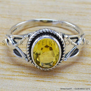 Anillo Boho de Plata de Ley 925 con Citrino, Diseño de Autor, para Mujer, Venta al por Mayor de Fábrica, Joyería Fina de Lujo, Anillos Boho con Piedras Preciosas - Product Image 2