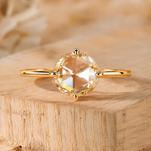 Bague de Mariage Solitaire en Or Massif 10K 14K 18K avec Diamant de Laboratoire Rond Taille Rose Certifié IGI Couleur DEF Pureté VS VVS – Vente en Gros - Product Image 3