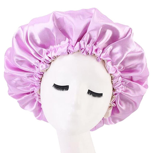 Factory OEM Extra Long Satin Silk <b>Bonnet</b> Button Up Night Hair <b>Protector</b> Sleeping Cap - Product Image 2