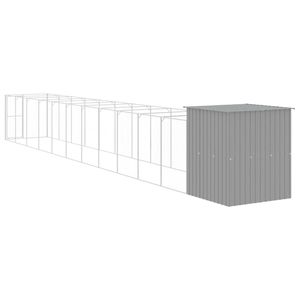 Gris claro 65 "x 500,4" x 71,3 "Casa de perro de acero galvanizado con casas y muebles para mascotas - Product Image 5