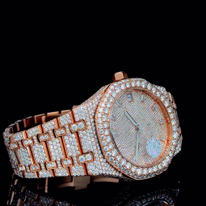 Reloj de Hombre de Cuarzo con Diamantes de Moissanita, Estilo Hip-Hop, Deportivo y de Negocios, con Esfera de Acero Inoxidable y Cristal de 41 mm, Color Blanco - Product Image 3